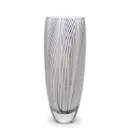 Glass Vase 55 MS Feather Pattern White Murano Style Art Glass