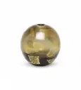 Ball Glass Vase Smoky Golden Effect Murano Style Art Glass