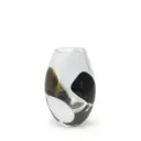 Glass Vase Colors Stains Model 1 White, Smoky and Black with Gold Murano Style Art Glass