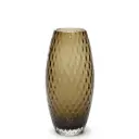 Glass Vase Olive Large Baloton Smoky Murano Style Art Glass