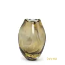Glass Vase Roca Model 3 Golden Effect Smoky Murano Style Art Glass