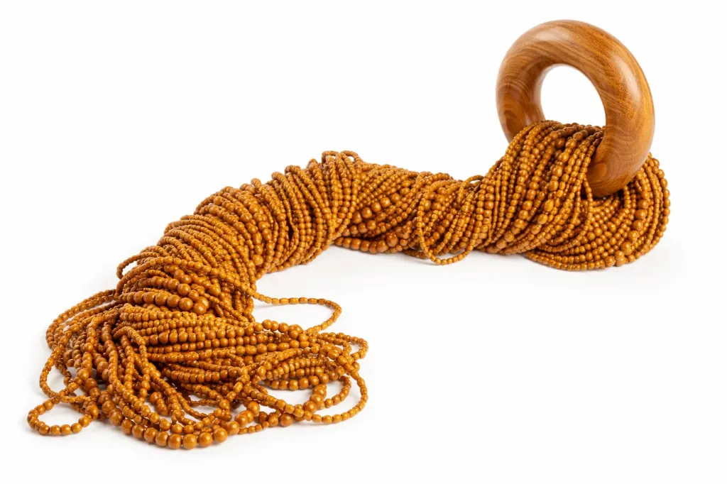 [IR112CL0] Wood Decorative Necklace